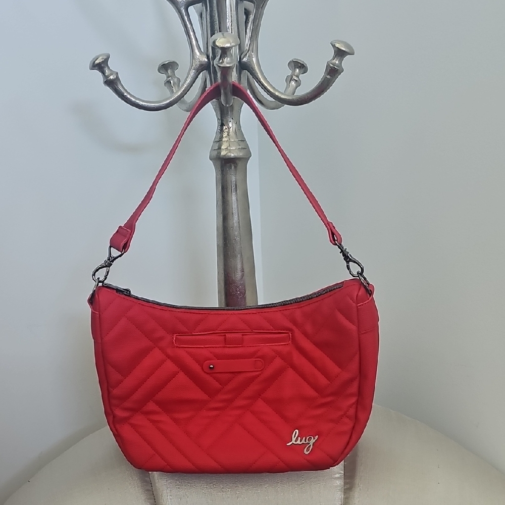 Lug Vibrant Red Quilted Shoulder Bag